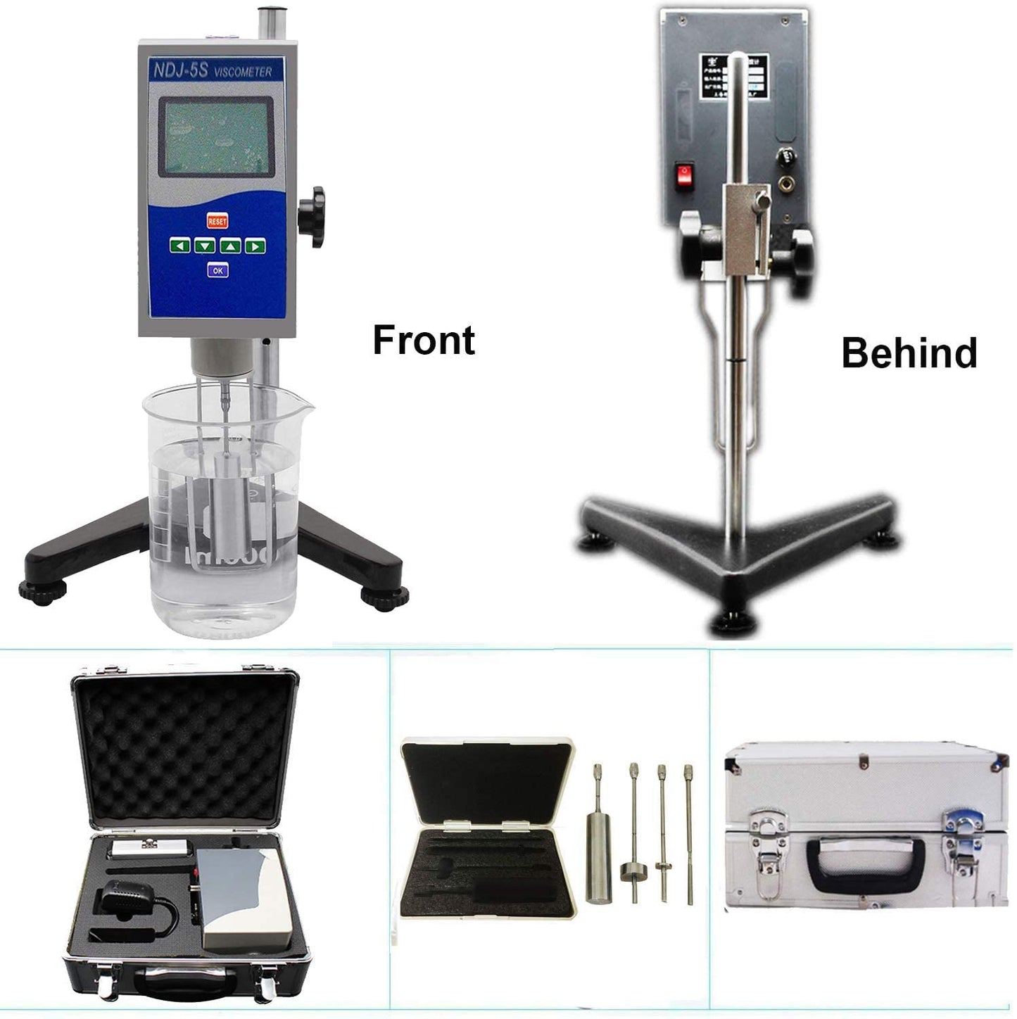 VTSYIQI Viscosity Meter Rotary Viscometer Automatic Viscometer with 1~100000mPa.s Accuracy ±1% Automatically selecting Proper Rotor and Speed