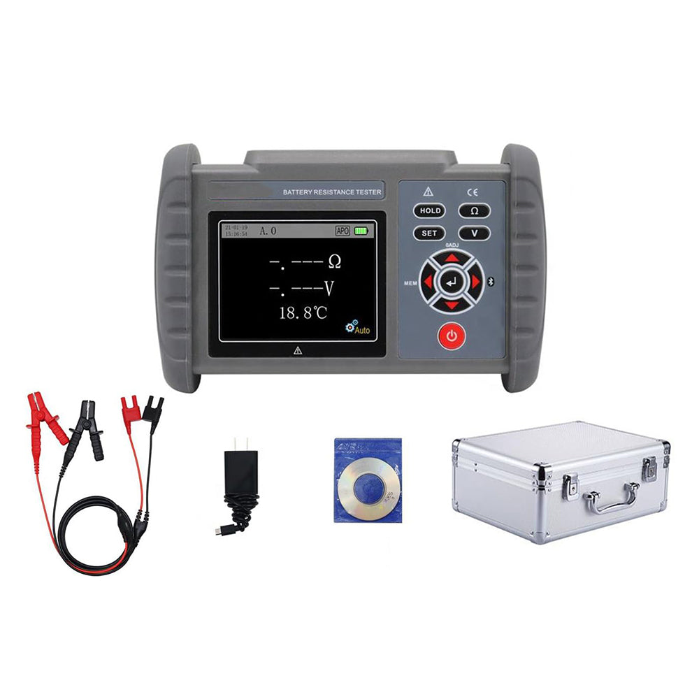 VTSYIQI Lithium Battery Internal Resistance Tester  Battery Temperature Tester with 0.000mΩ~3.100 Ω 0.000V~±71.00V -10.0℃~60.0℃ USB Interface for Rechargeable Lithium Battery Lead-Acid Battery Etc