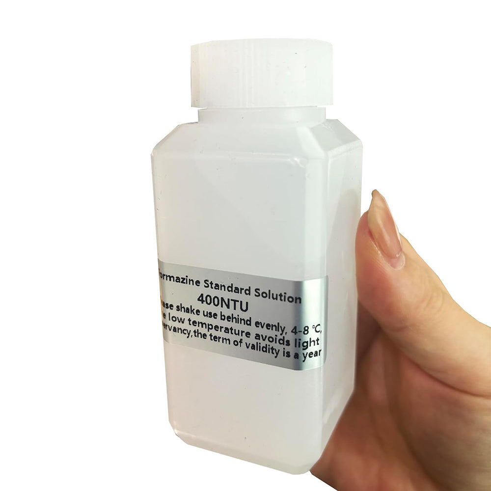 VTSYIQI Turbidimeter Calibration Solution Formazin Turbidity Standard Solutions 400NTU 100ml with 2 Sample Bottles Glass Vials for Turbidity Meters Turbidimeters SGZ-200BS Standards ISO7027