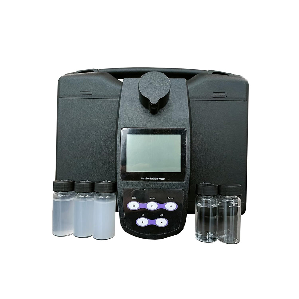 VTSYIQI Portable Turbidimeter Turbidity Meter Kit Turbidity Tester with 4 PCS Calibration Solution Range 0~1100 NTU/FNU 0~275 EBC 0~9999 ASBC 100 Data Memory