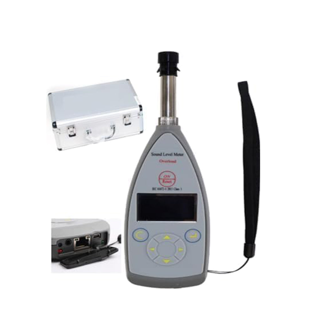 VTSYIQI Professional Class 1 Sound Level Meter Digital Sound Level Meter with Meas. Range 25dB(A)~140dB(A) Frequency Range 10Hz~20kHz AC DC RS232 USB Outputs Time Weighting F S I Peak Self-generated Noise <18dBA