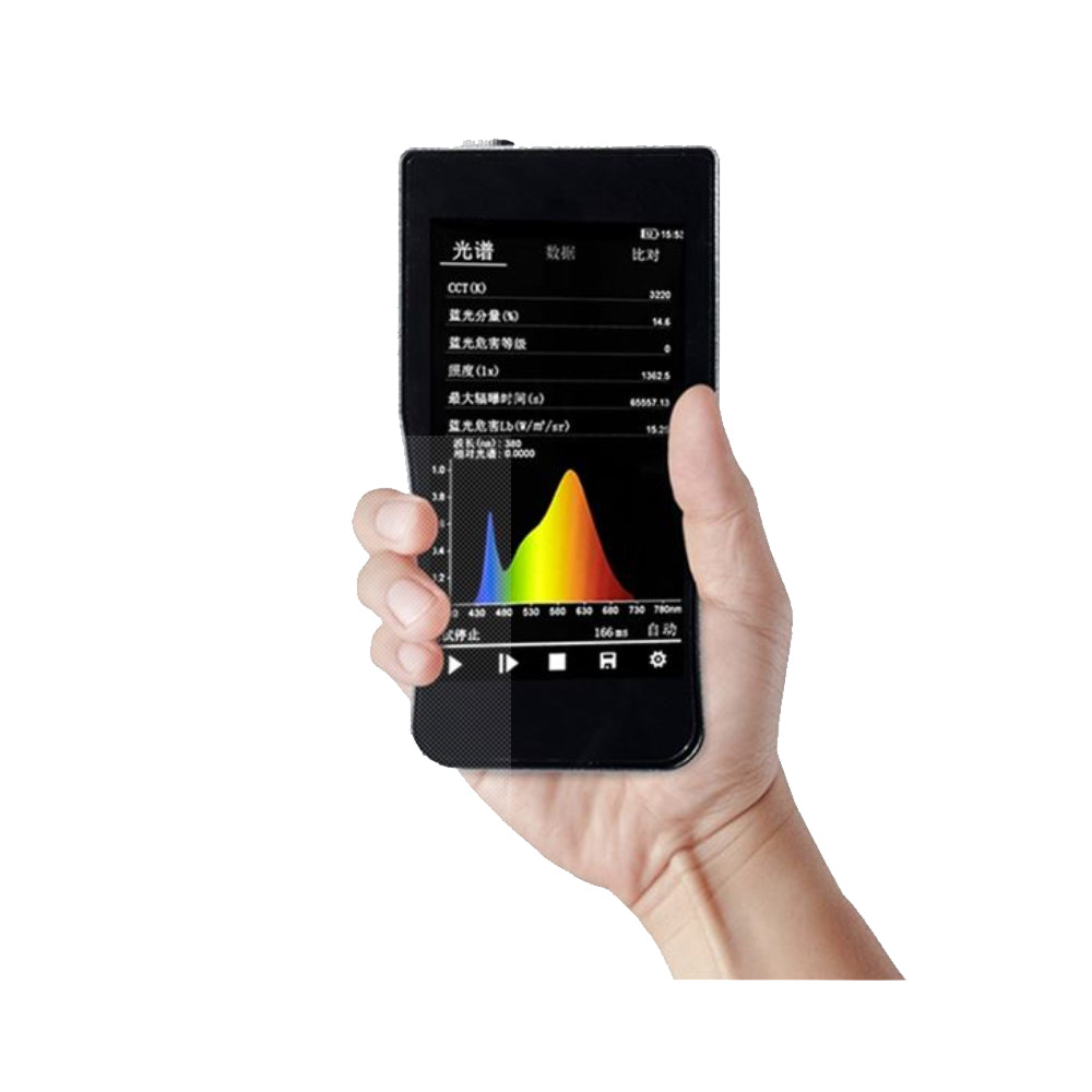 VTSYIQI BlueLight Spectrometer Spectral Illuminance Meter Blue Light Spectrum Analyzer with Wavelength Range 380nm～780nm TM-30 Realism Distribution Chart TM-30 Chromaticity Change Distribution Chart TM-30 (Rg/Rf) for Blue Light Hazard Testing