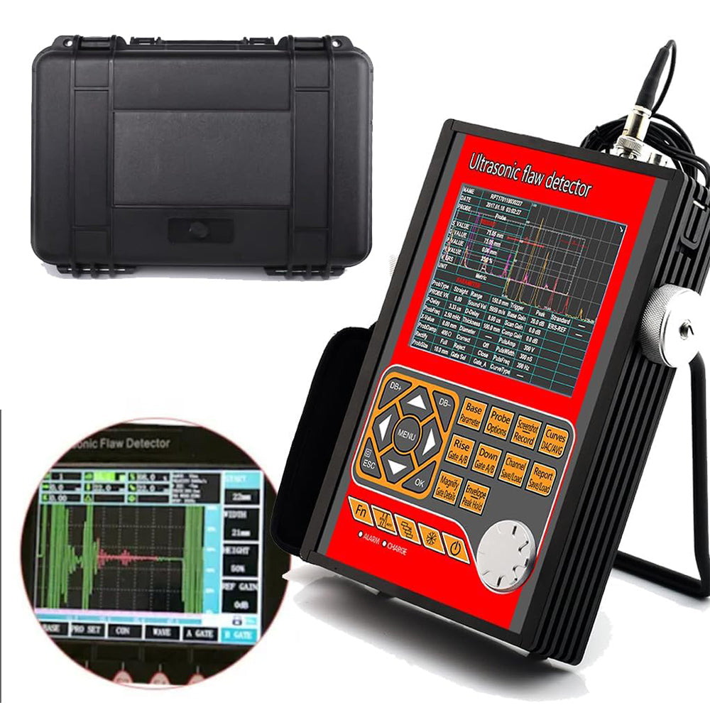 VTSYIQI Ultrasonic Flaw Detector Flaw Detection Tools Portable UT Flaw Detector with Measuring Range 0 to 15000mm Pulse Repetition Frequency Range 20 Hz to 2000 Hz Material Velocity 1000-20000m/s Automated Calibration DAC AVG TCG B Scan