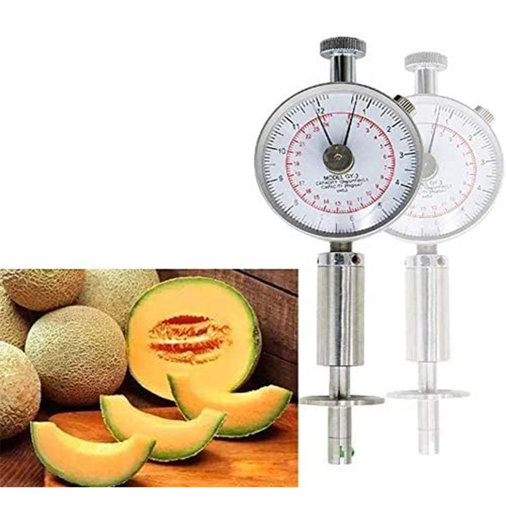 VTSYIQI Fruit Penetrometer Fruit Firmness Tester Sclerometer Multi-fruit Hardness Measurement with Two Measuring Head Dim SR 8mm and SR 11mm Range 0.5~12kg/cm^2 (x10^5pa) and 1~24kg/cm^2 (x10^5pa)