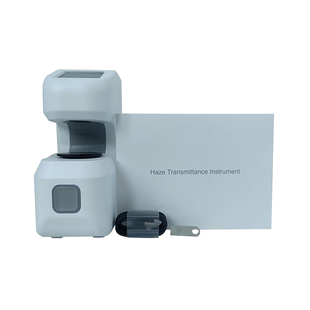 VTSYIQI Haze Meter Haze Measurement Portable Haze Meter Transmittance Haze Meter with 21mm Test Aperture USB Cable Test Range 0 to 100% for Flat Films Glass Diffusion Plate Etc