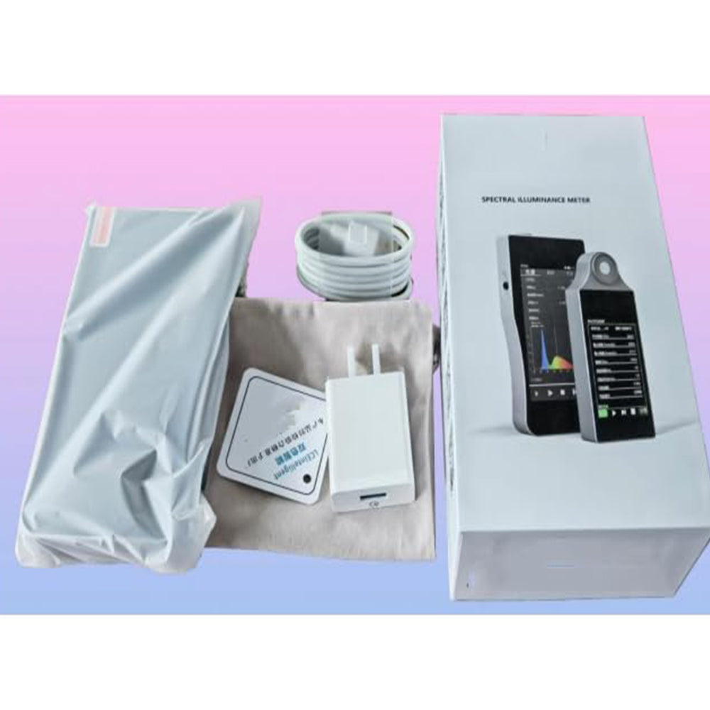 VTSYIQI Spectrometer Optical Spectrum Analyzer with Wavelength Range 380nm～780nm Spectral Bandwidth 2nm Wavelength Accuracy ±0.5nm Photosensitive Surface Ф10mm High Precision CCD Sensor Telephoto Cross Asymmetric CT Spectroscopy System