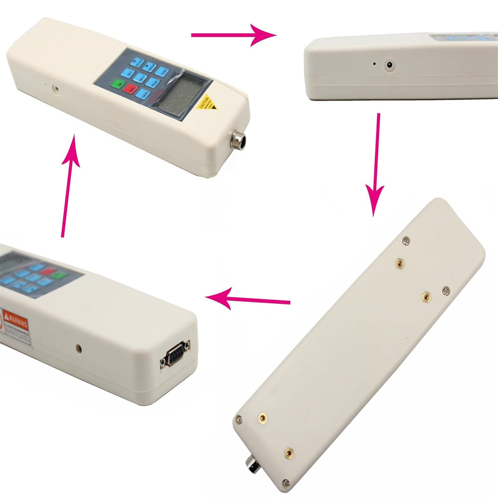 VTSYIQI Wire Rope Tension Meter HVD-10T Digital Pressuremeter with Maximum Load Value 100KN Error Of Indication 土0.5% Wire Rope Diameter Φ24 to Φ36mm Load Division Value 0.1KN/ 0.01Mg/ 0.01Klb