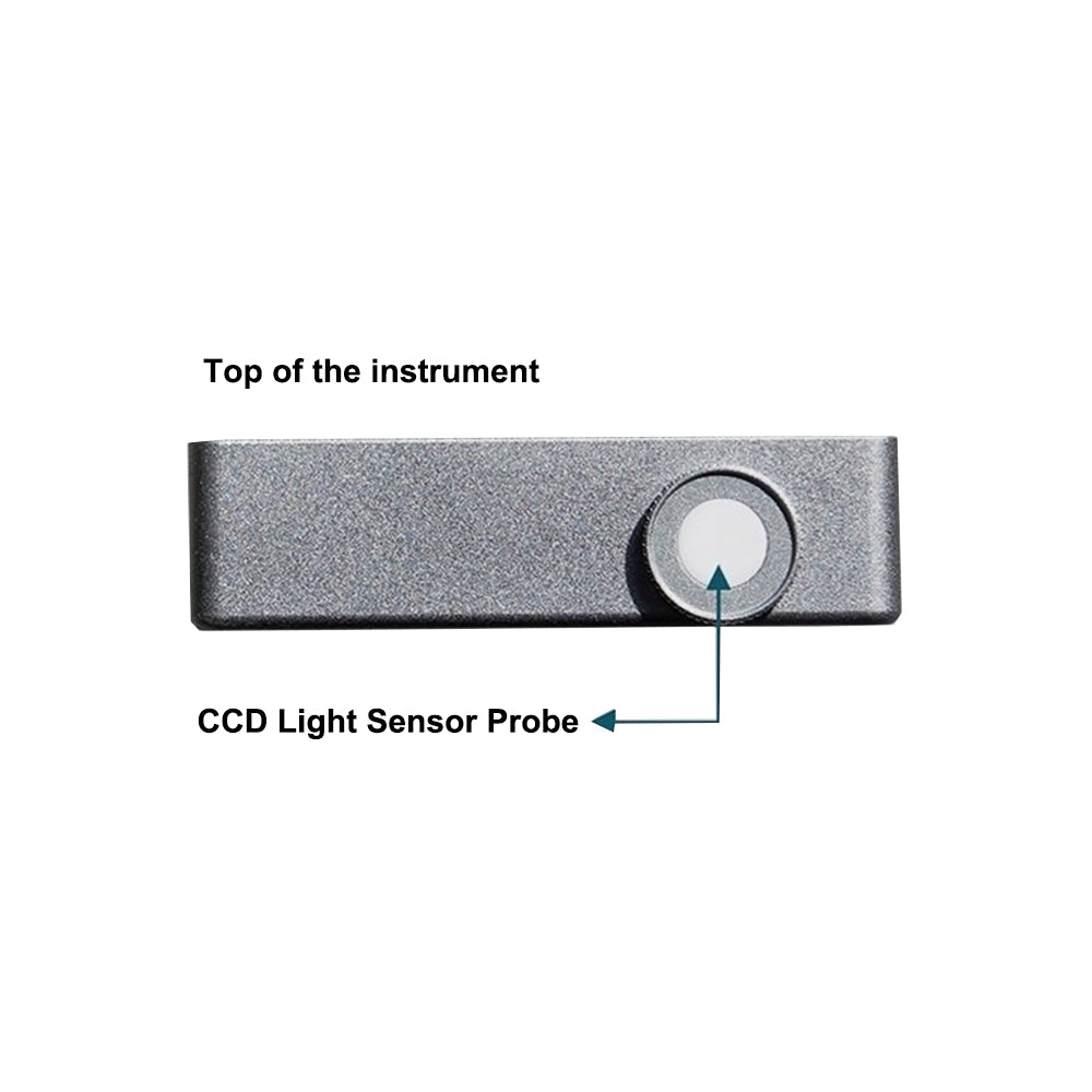 VTSYIQI Lab Spectrometer Digital Spectral Illuminance Meter with Wavelength Range 380nm～780nm High Precision CCD Sensor Wavelength Accuracy ±0.5nm Photometric Linearity ±0.3% Spectral Bandwidth 2nm 5-inch Touch Screen