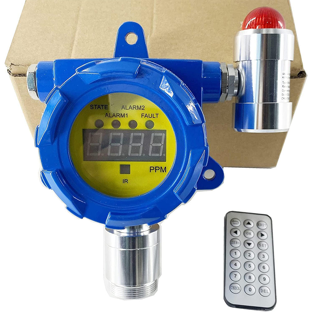 VTSYIQI SO2 Gas Detector Fixed SO2 Leak Monitor with Resolution 0.1/1ppm Measuring Range 0 to 20ppm L-Alarm 5ppm H-Alarm 10ppm