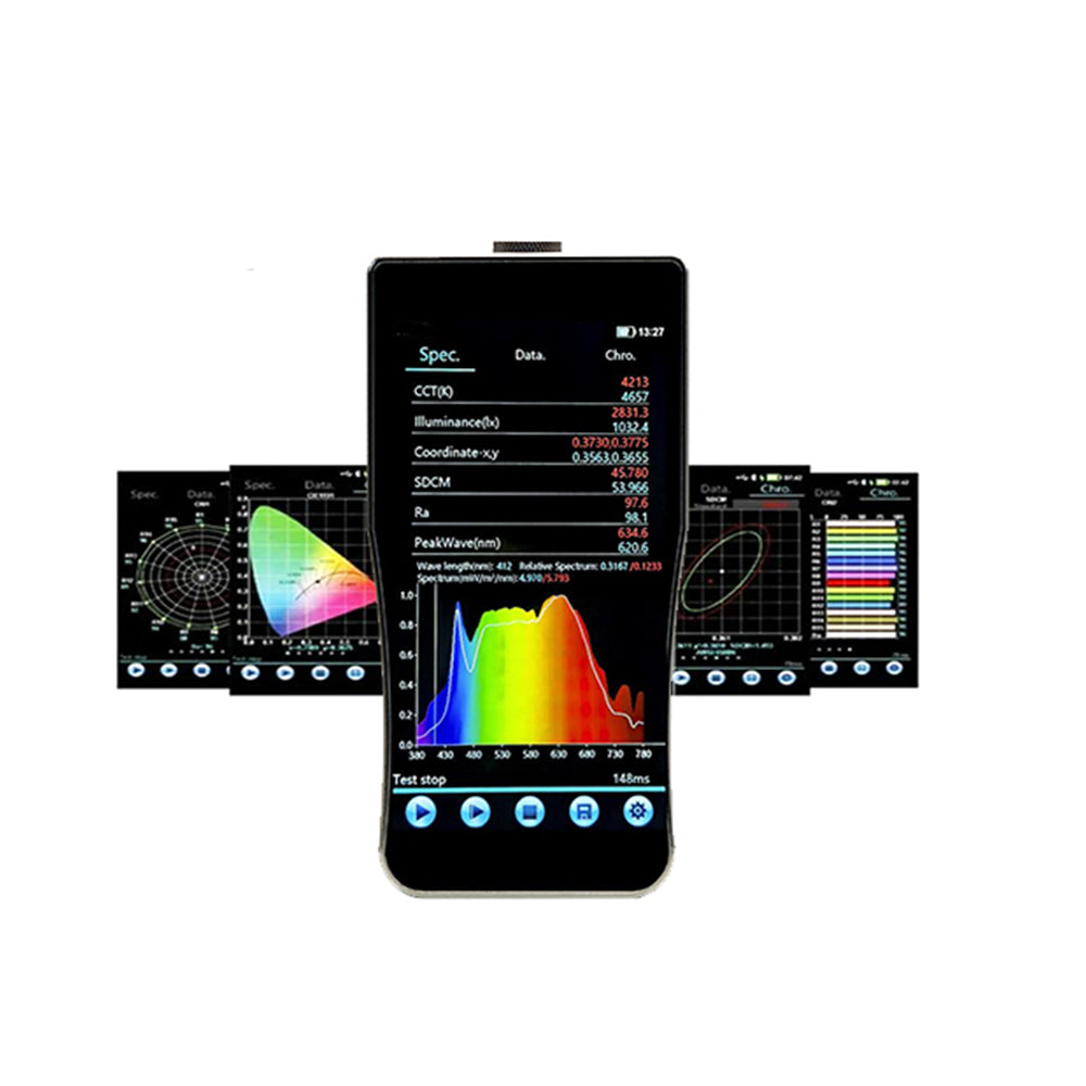 VTSYIQI Spectrometer Spectral Color Illuminance Meter with Wavelength Range 380nm～780nm Illuminance Accuracy Level 1 Spectral Bandwidth 2nm Wavelength Accuracy ±0.5nm Powerful Software Function for Use in the Field of Lighting Measurement