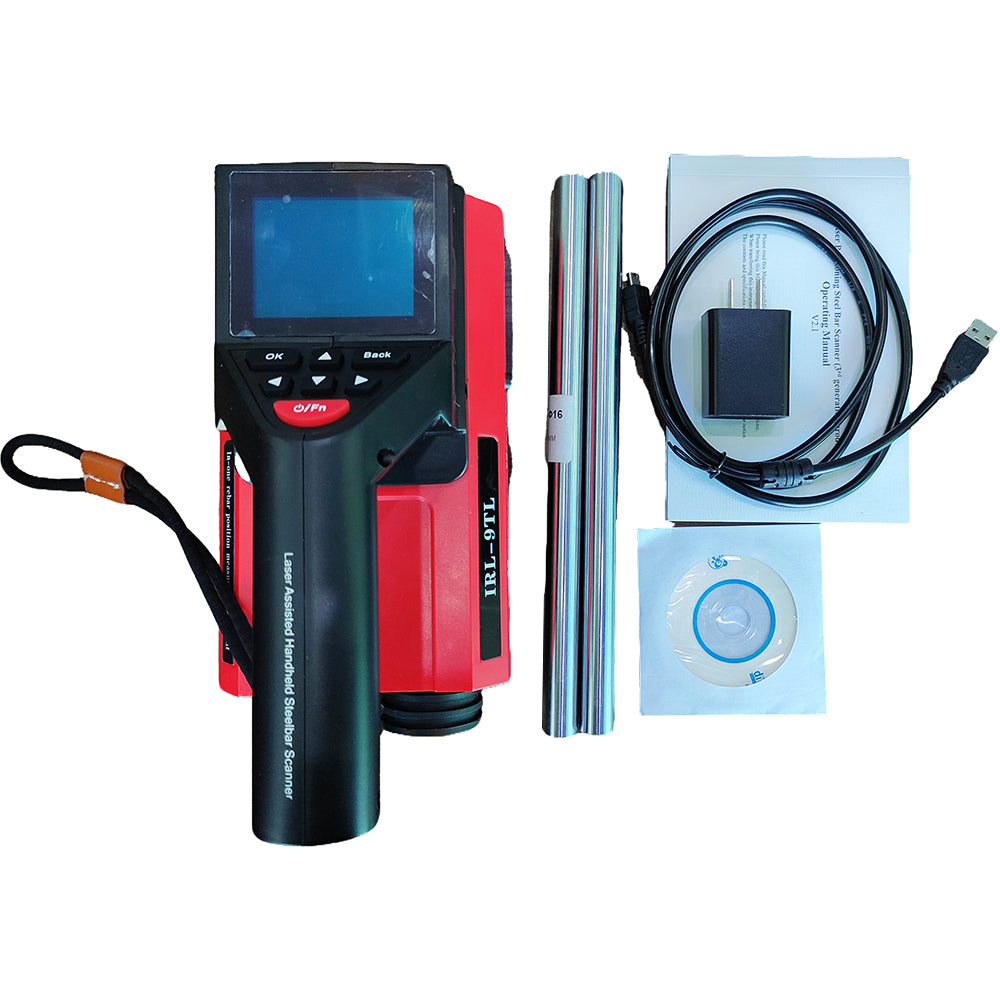 VTSYIQI Integrated Rebar Scanner Rebar Detector Concrete Rebar Locator Reinforcement Tester with Bar Diameter Φ6mm～Φ50mm USB Interface Waveform Network Profile Multi-Mode for Steel Bar Thickness