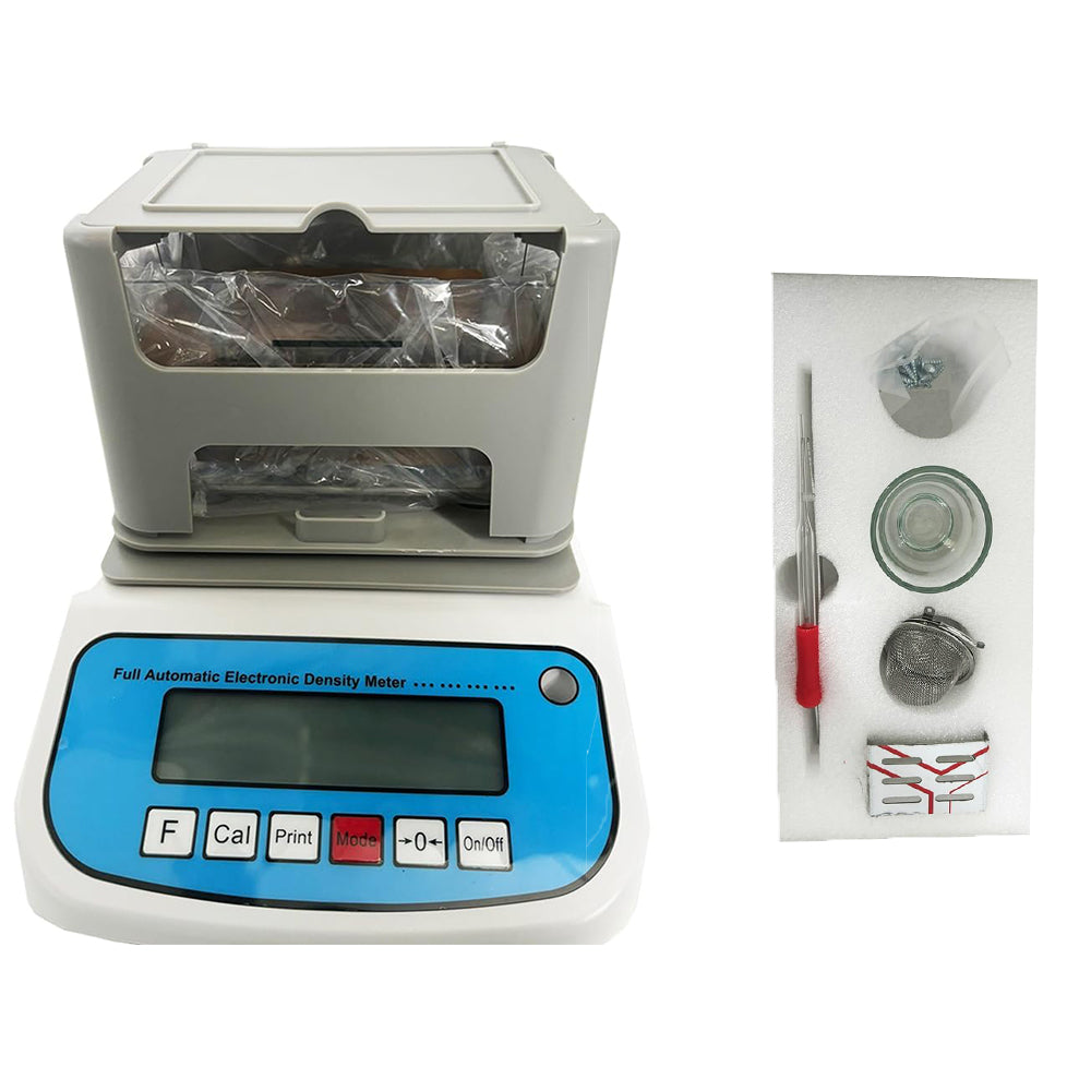 VTSYIQI Solid Densitometer Solid Density Meter Tester with Weight Range 300g Weighing Precision 0.005g Specific Gravity 0.001 g/cm3 Standard RS232 Data Output Feature