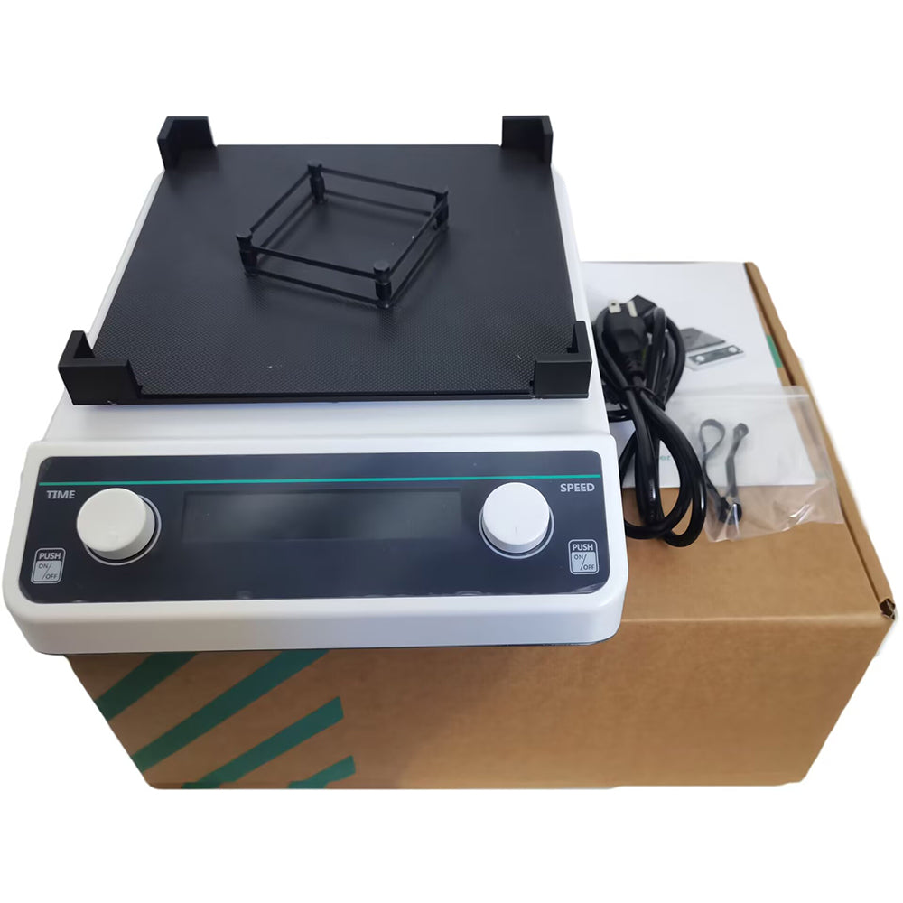 VTSYIQI Deep Tissue Plate Shaker Deep Well Plates Oscillator with Max Processable Sample ELISA Plate/Tissue Culture Plate*4 RPM Range 500-1200rpm RPM Increment 10rpm  Horizontal Gyration Amplitude 3mm Digital Display for Timing and Speed