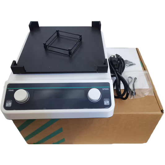 VTSYIQI Deep Tissue Plate Shaker Deep Well Plates Oscillator with Max Processable Sample ELISA Plate/Tissue Culture Plate*4 RPM Range 500-1200rpm RPM Increment 10rpm  Horizontal Gyration Amplitude 3mm Digital Display for Timing and Speed