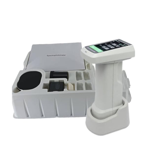 VTSYIQI Spectrophotometer Portable Spectrocolorimeter Spectrophotometer Analysis with Ultra-high Repeatability Auto Calibration Accuracy 0.04 Aperture Φ8mm Φ11mm 10000 Data Storage