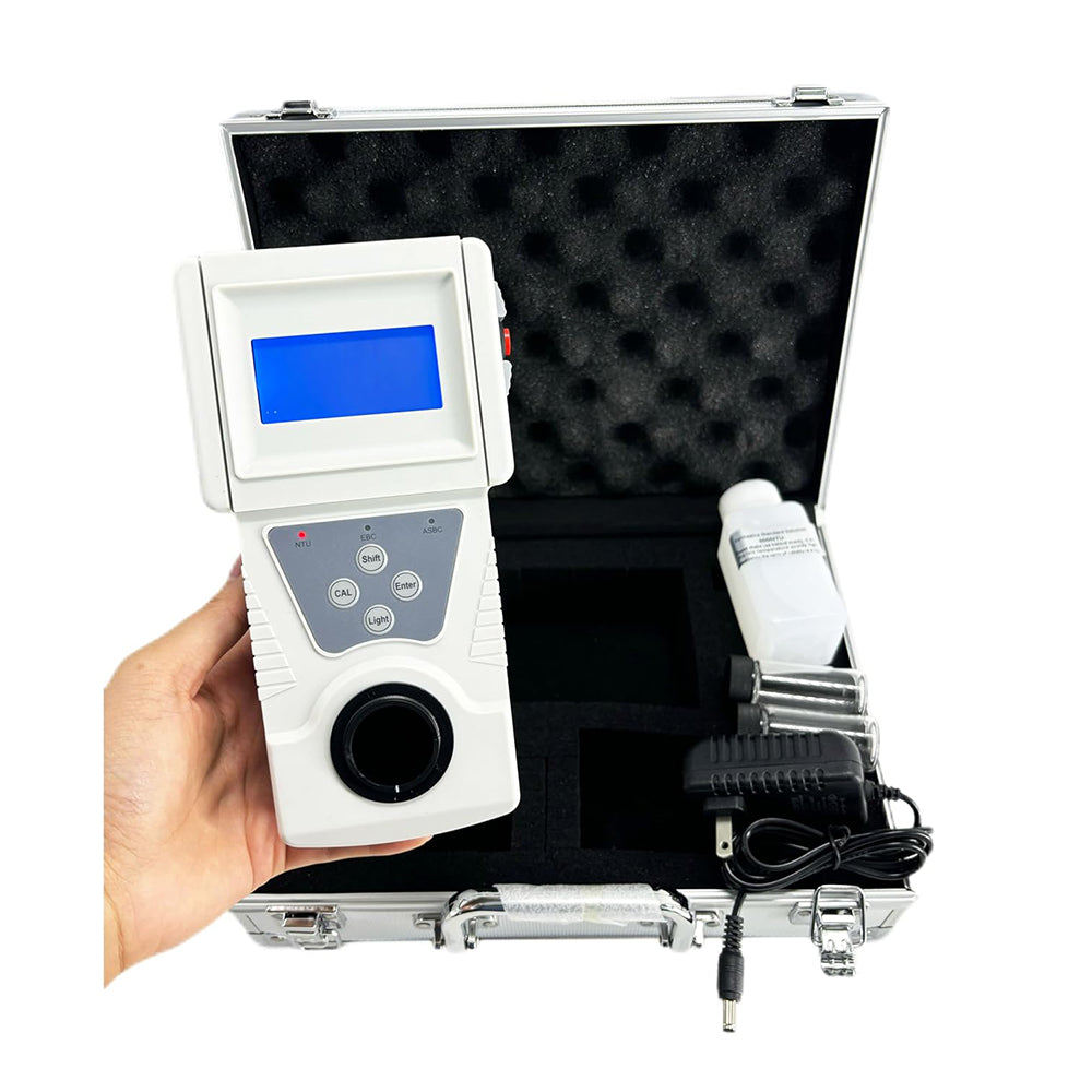 VTSYIQI Turbidity Tester Lab Turbidity Meters Turbidity Meter Handheld Turbidimeter with Measuring Range 0-200NTU Minimum Indication 0.01 NTU Calibration Solution for Power Plants Waterworks Life Sewage Treatment Plants Environment Protection Etc