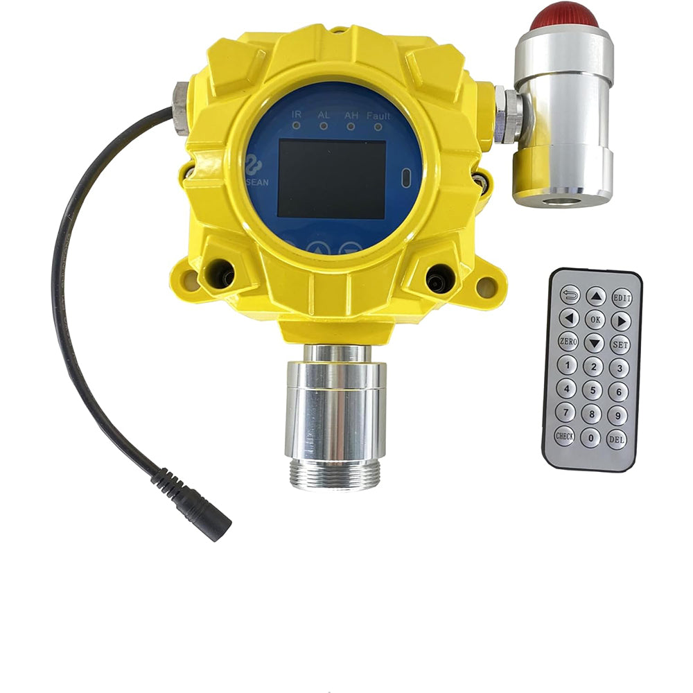 VTSYIQI Hydrogen Detector H2 Gas Concentration Detection with Measuring Range 0-1000ppm Resolution 1ppm Aluminum Shell Wall-Mounted L-Alarm 50ppm H-Alarm 150ppm