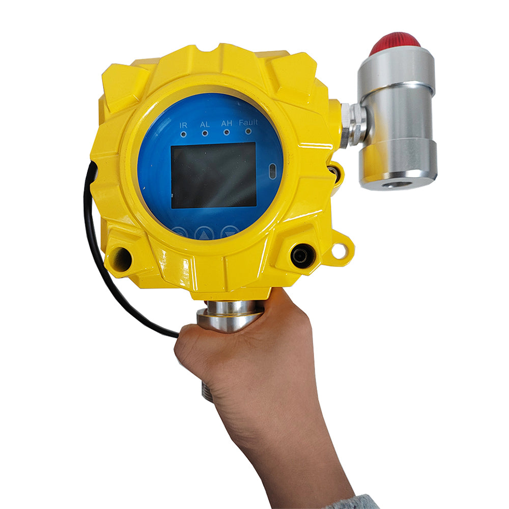 VTSYIQI EX Gas Detector Fixed Combustible Gas Monitor with Resolution 1%lel or 1%vol H-alarm 50%LEL L-alarm 20%LEL Measuring Range from 0 to 100%LEL Aluminum Shell Material for Detection of Combustible Gas Concentrations in Air