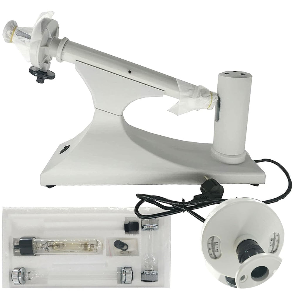 VTSYIQI Polarimeters Manual Polarimeter Disc Polarimeter Instrument with Measuring Range -180°~180° Scale Value  1° Light Source Sodium Lamp Accuracy 0.05° 100mm and 200mm Polarimeter Tube