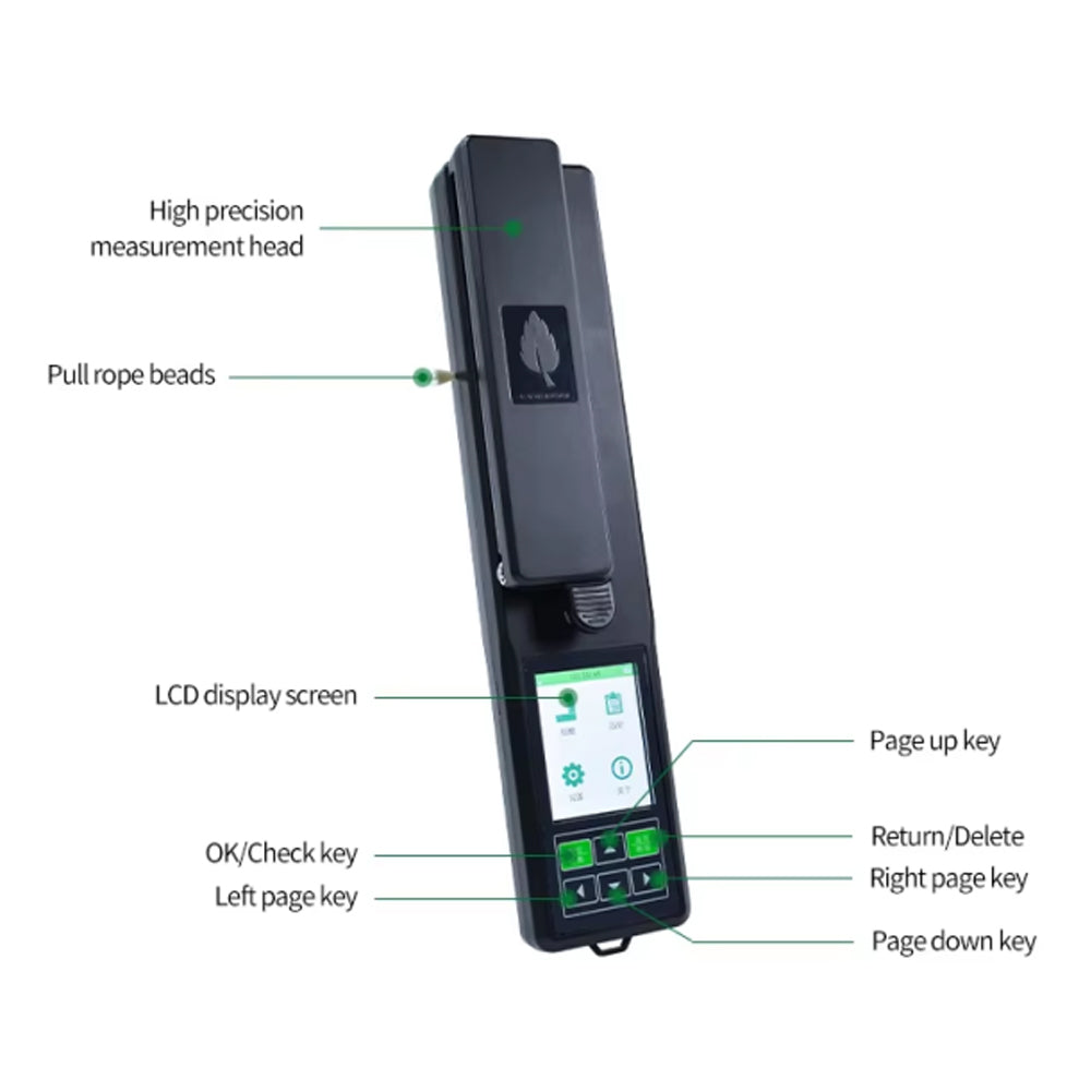 VTSYIQI Leaf Area Detector Handheld Leaf Area Meter with Length Range 0-2000mm Width Range 0-155mm Resolution 0.01cm2 LCD Large Liquid Crystal Display No Computer Interface Non-destructively Measure Leaf Area