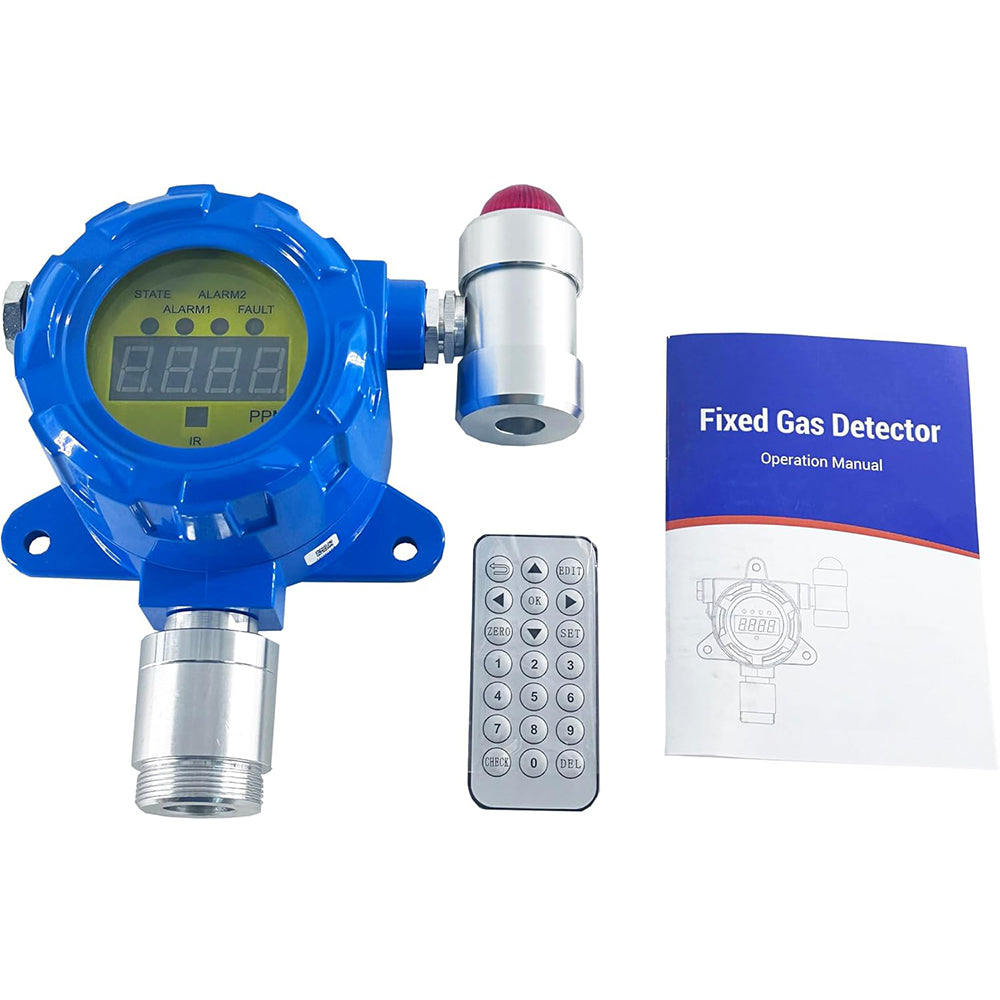 VTSYIQI Nitrogen Dioxide Detector Fixed NO2 Gas Tester Measuring Range from 0 to 20ppm L-alarm 5ppm H-alarm 10ppm Wall-mounted Installation Method Resolution 0.1ppm Aluminum Shell Material Output Current 4-20mA