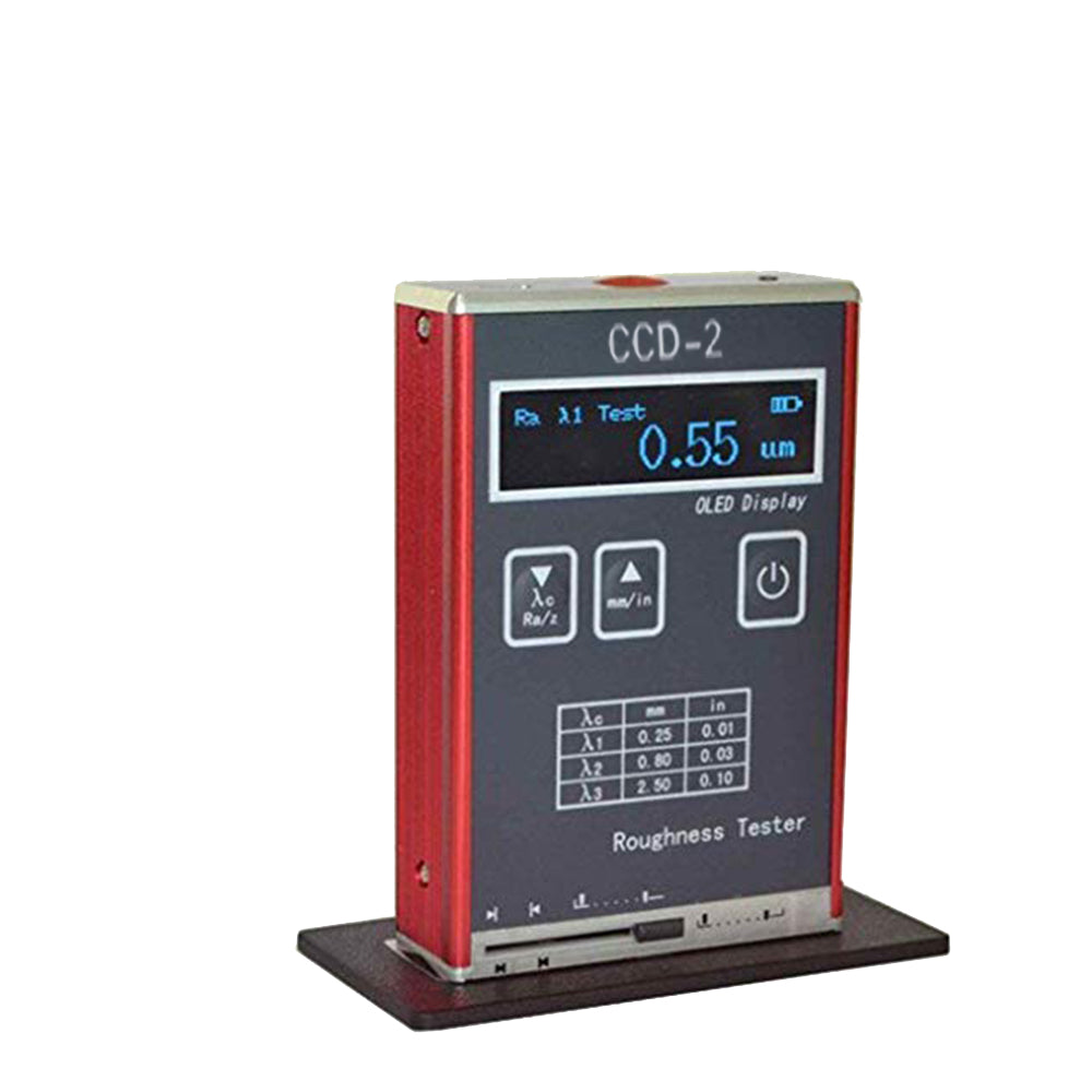 VTSYIQI Surface Roughness Meter Portable Roughness Tester with Accuracy 0.01μm Measuring Range Ra Rq 0.05~15.0μm Rz Rt 0.1~50.0μm Testing Parameters (µm）Ra Rz Rq Rt Evaluation Length 1.25 4.0 5.0mm