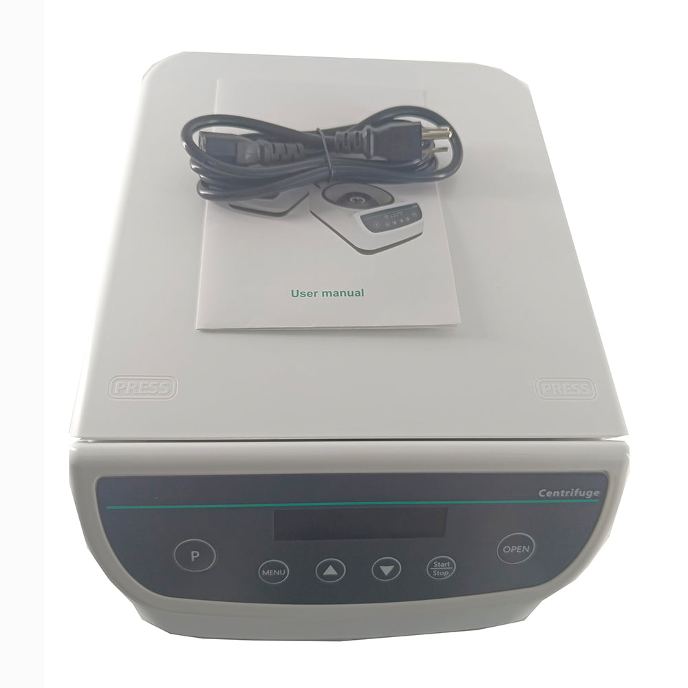 VTSYIQI Low-Speed Centrifuge Desktop Centrifuge Segregator for PRP/PRF with Max RCF 2146xg Rotor Max Capacity 15/50ml*6 Centrifuge Tube 2/5/10ml*6 Blood Tube Semidiameter of Rotor 12cm Power 80W Speed 500-4000rpm