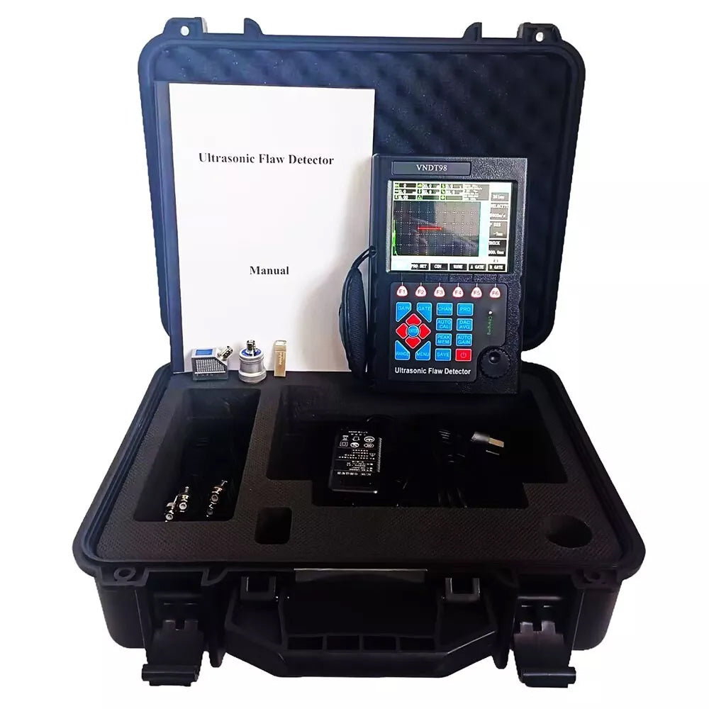 VTSYIQI Ultrasonic Flaw Detector NDT Defectoscope Tester Portable UT Flaw Detectors with Automated Calibration 0 to 10000mm Velocity 1000-15000m/s Frequency 0.2-20MHz DAC AVG B Scan Mode USB Interface