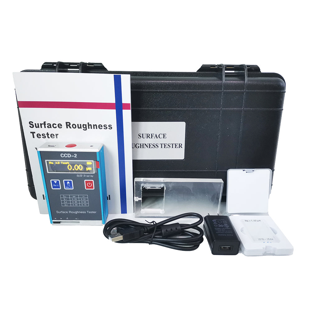 VTSYIQI Digital Surface Roughness Gauge Portable Surface Roughness Tester Meter with Measuring Range Ra Rq 0.05~15.0μm Rz Rt 0.1~50.0μm for Testing Most Materials Both Metal And Non-Metallic Surface