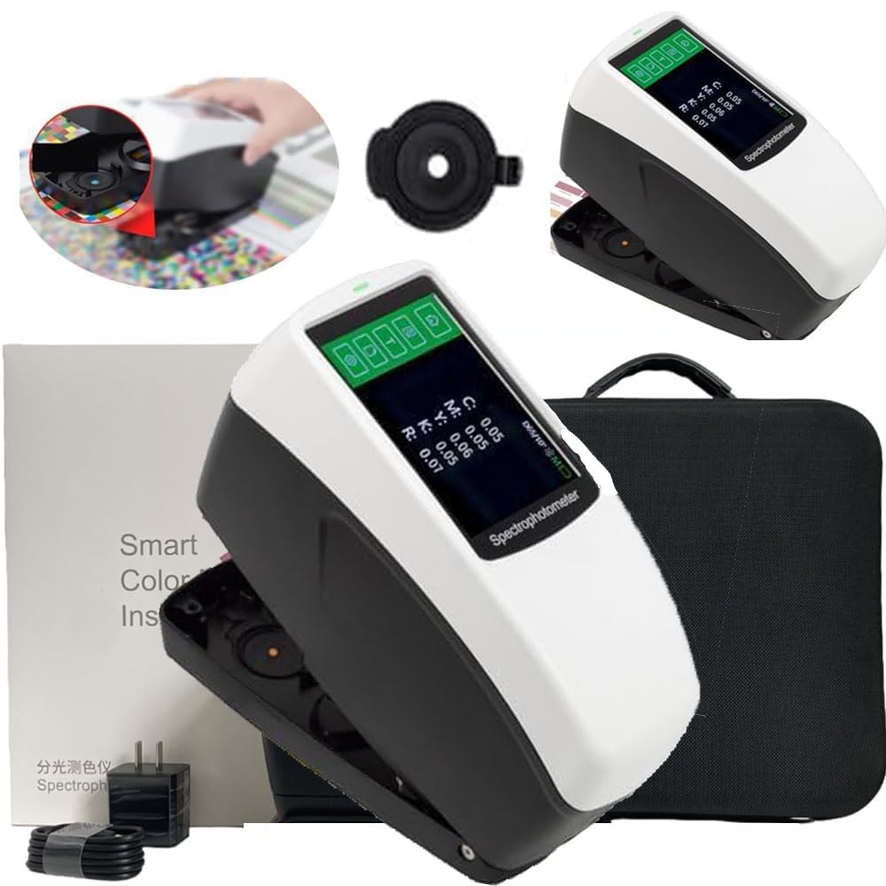 VTSYIQI Handheld Spectrodensitometer Color Density Meter with Measurement Repeatability dE*ab≤0.02 Reflectivity Measurement Range 0-200% Caliber Φ5mm Measuring Structure D/8 SCI+SCE ASTM ISO Standard for Most Flat Surfaces Products