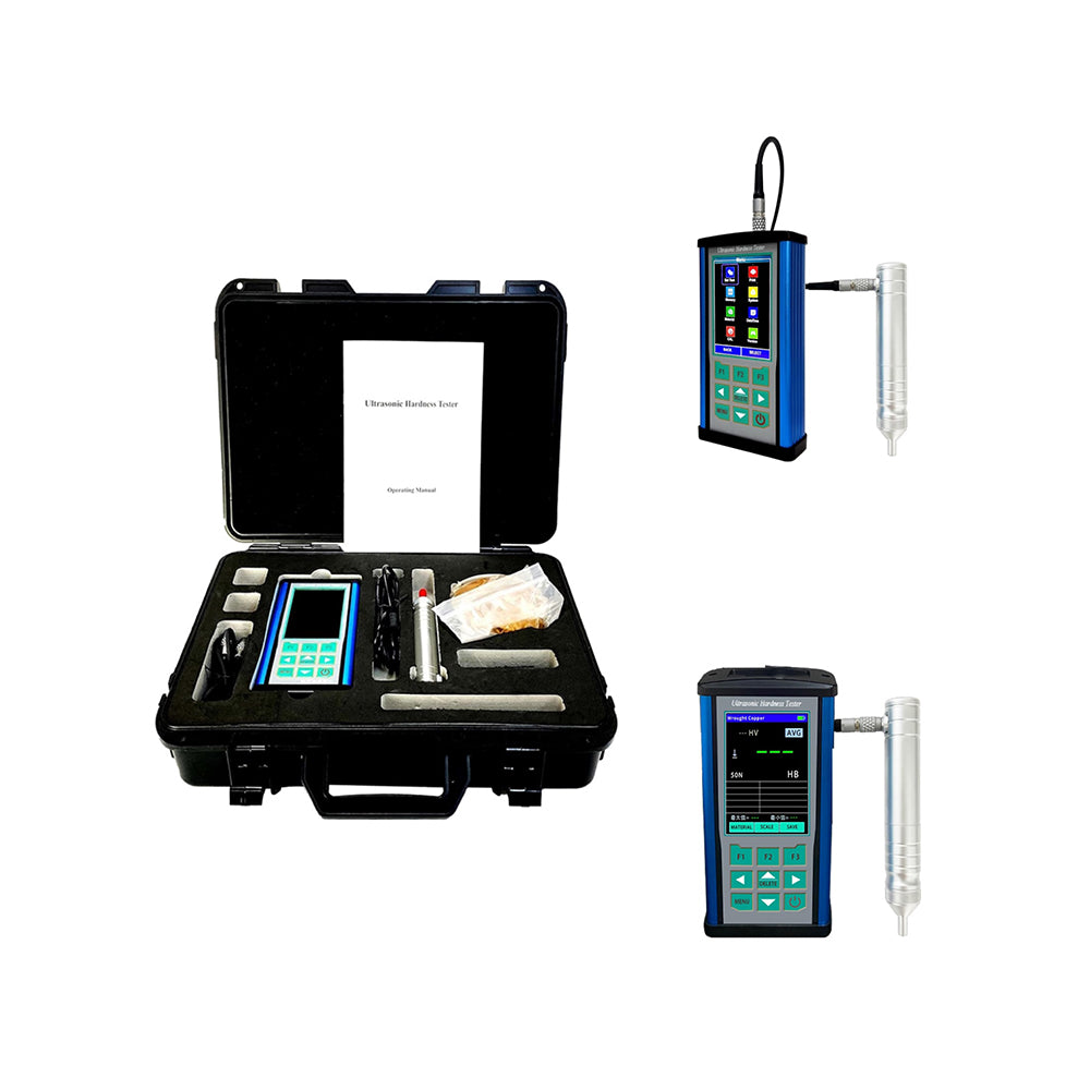 VTSYIQI Portable Ultrasonic Hardness Tester Ultrasonic Durometer for Hardened Quenching Layer or Carburized Layer Analysis with Force 50N 5kgf Probe Maximum Roughness Test Surface Ra<10um