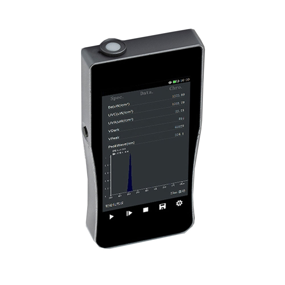 VTSYIQI Portable UV Spectrometer Ultraviolet Spectral Illuminance Meter Optical Instruments for UVA UVB UVC Ultraviolet Irradiation Test with Wavelength Range 200-450 nm Spectroscopic Mode Telephoto Cross Asymmetric CT Spectroscopy System