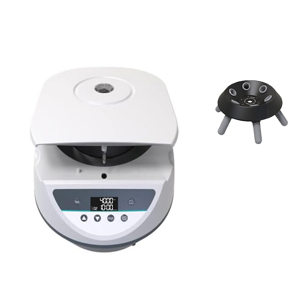 VTSYIQI Low-Speed Centrifuge Laboratory Medical PRP Centrifuge Blood Centrifuge with LCD Display Max RCF 3074xg Max Speed 500-5000 r/min Max Capacity 6 * 15ml Centrifuge Tube Electronic Lid Lock Stepless Speed Regulation Timing Function