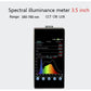 VTSYIQI Spectral Illuminance Meter Handheld Spectrometer with Telephoto Cross Asymmetric CT Spectroscopy System Wavelength Range 380nm～780nm Wavelength Accuracy ±0.5nm Photosensitive Surface Ф10mm 4G Storage Capacity Touch Screen