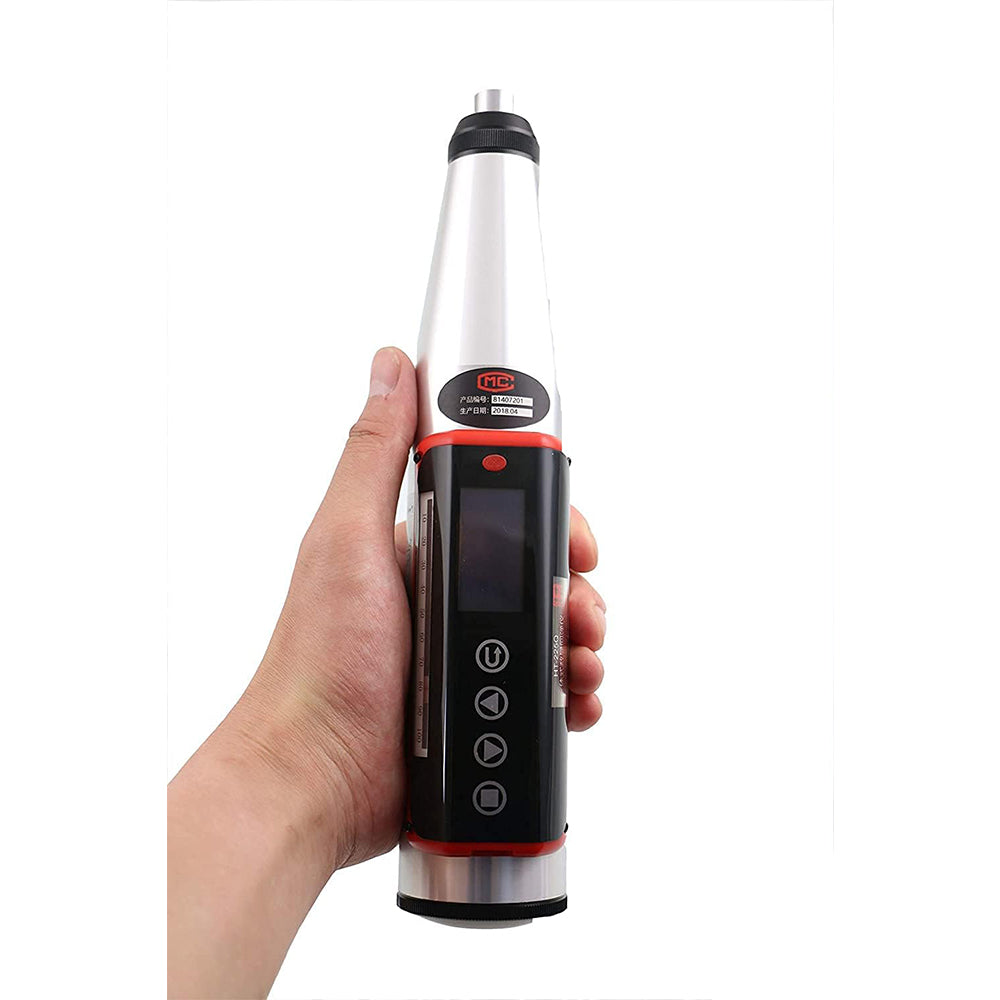 VTSYIQI Digital Rebound Test Hammer Concrete Rebound Hammer with Standard Impact Energy 2.207J Tension Spring Stiffness 785 N/m Automatic Recording Function Data Storage Capacity 200 Standard Components