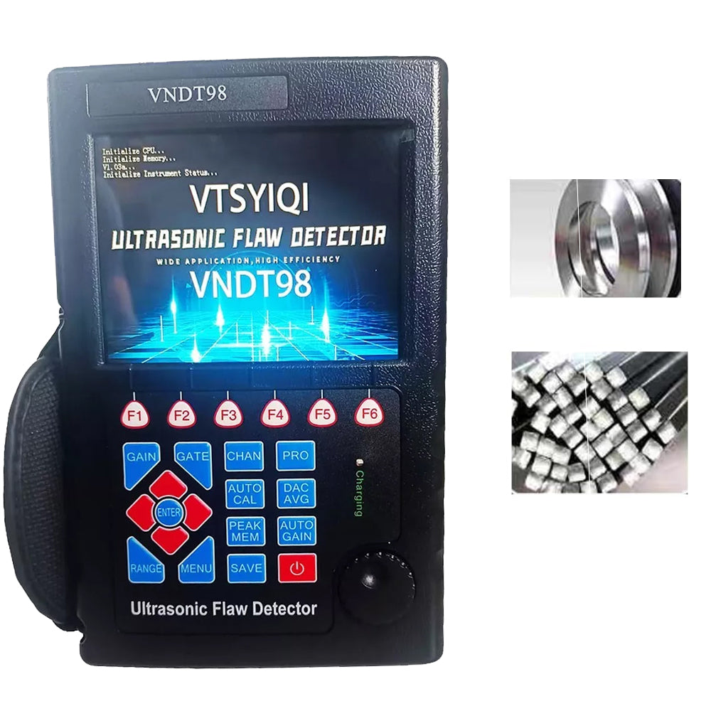 VTSYIQI Portable Ultrasonic Flaw Detector Digital Ultrasonic Metal Flaw Detector with IP65 6dB DAC Functions Big Memory 500 A Graph Test Range 0 to 10000mm Automated Gain Scan for Weld Inspection