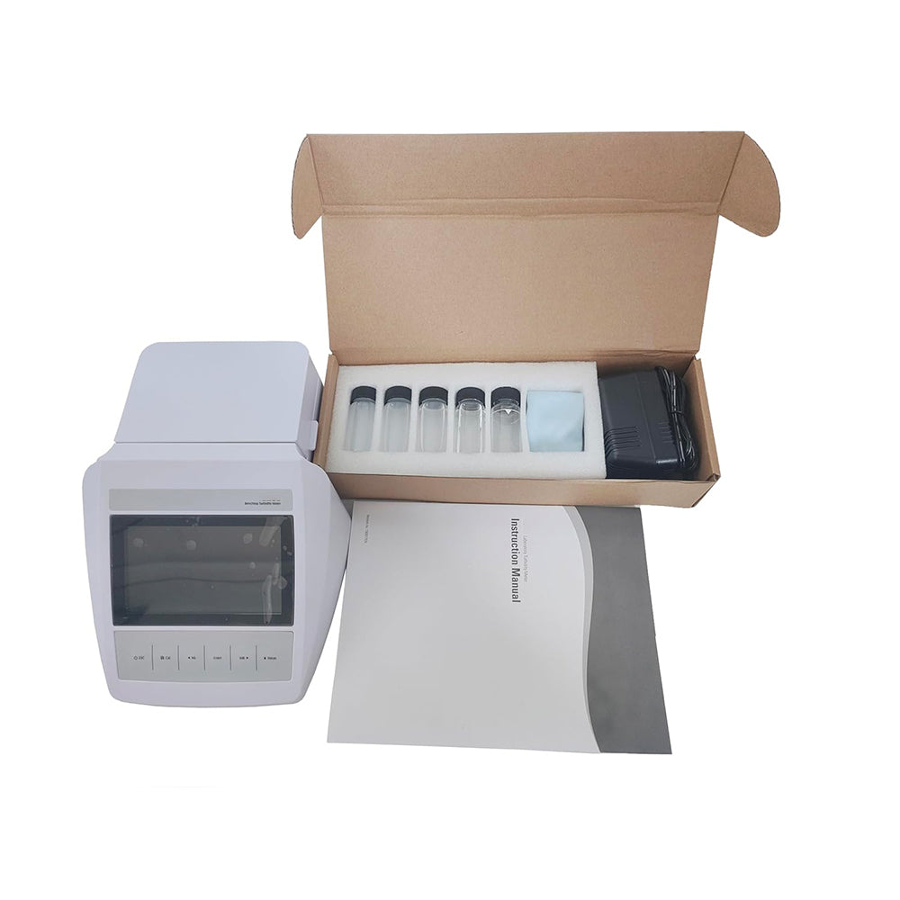 VTSYIQI Turbidity Meter Multiparameter Turbidimeter 7 Point Calibration with Turbidity range 0~2000 NTU/FNU 0~500 EBC 0~9999 ASBC 4 PCS Calibration Solution