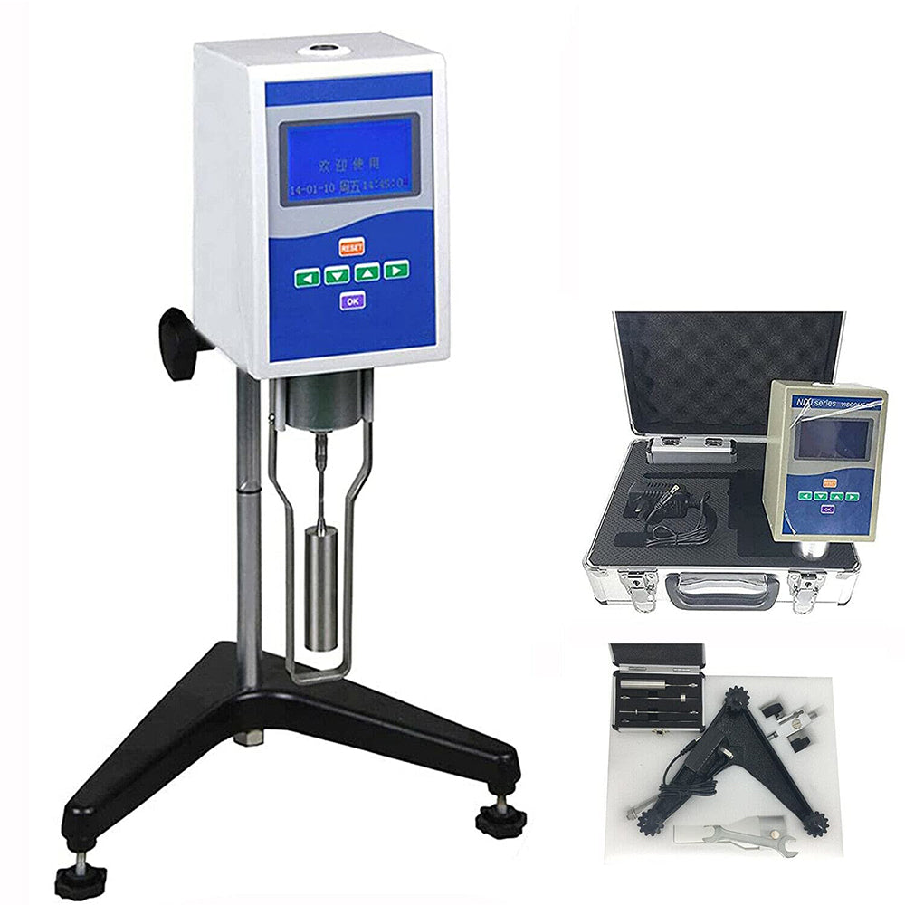 VTSYIQI Rotational Viscometer Liquid Viscosity Meter Rotary Viscometer Digital Viscometer for Inks Paints Coatings with 1~100000mPa.s Accuracy ±1% Automatically Selecting Proper Rotor and Speed