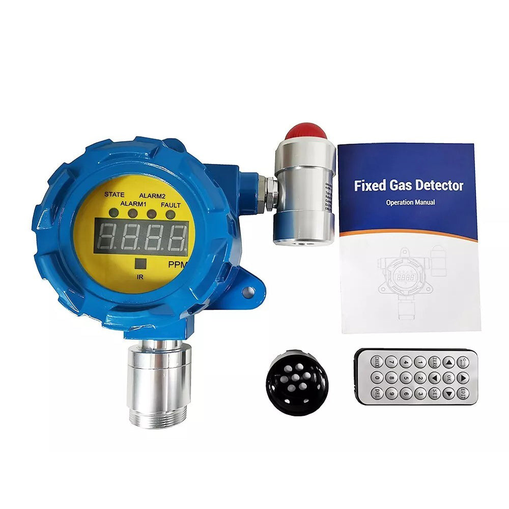 VTSYIQI Hydrogen Chloride Detector HCL Gas Leak Alarm with Resolution 0.1ppm Measuring Range from 0 to 50ppm L-alarm 5ppm H-alarm 10ppm Wall-mounted Installation Method for Gas Test of Refinery Chemical Plant Boiler Room