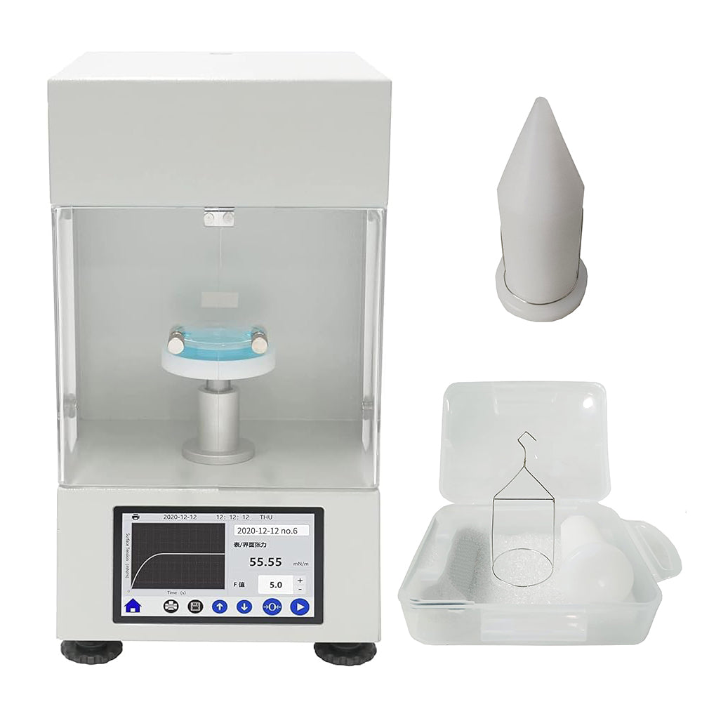 VTSYIQI Surface Tensiometer Automatic Interfacial Tension Meter with Platinum Loop Range 0 to 1000 mN/m Accuracy 0.1mN/m Real Time Display for Oil Paint Industry Test