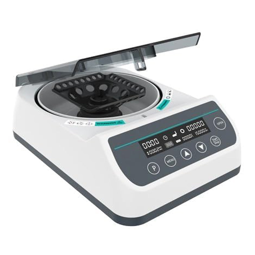 VTSYIQI Digital High Speed Mini Centrifuge Lab Centrifuge Machine with 2 in 1 Centrifuge Rotor Rotation Speed 1000-12000rpm±5% Max Relative Centrifuge Force 9660xg LCD Display Run Smoothly Precise Separation