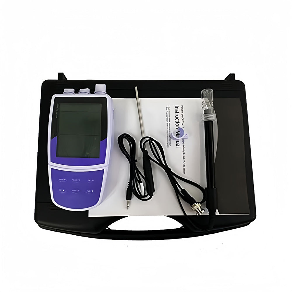 VTSYIQI Iodide Ion Meter I Ion Concentration Tester with Standard Calibration Fluids Ion Concentration Range from 0.06 to 127000 ppm Temperature Resolution 0.1°C/°F 500 Data Storage USB Communication Interface Temperature Compensation LCD Display Screen