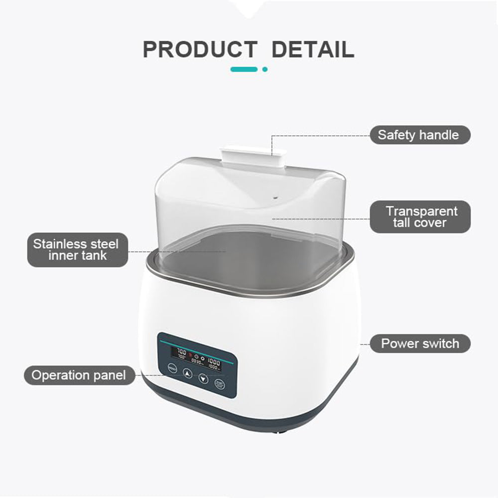 VTSYIQI Thermostatic Water Bath Lab Water Bath with Magnetic Stirrer Increment 50 RPM Speed Range 100-1200 RPM Display Accuracy 0.1℃ Temperature Stability ±1℃ Display Accuracy 0.1℃ Brushless Motor Room Temperature +5°C - 100°C