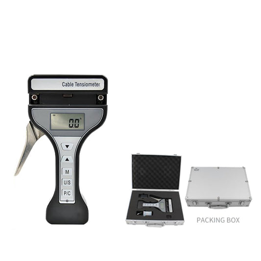 VTSYIQI Wire Rope Tension Meter Handheld Steel Cable Tensiometer Wire Rope Cable Tension Meter with Tension Range 150 to 1500N Can Store Five Different Wire Sizes for Easy Testing in Different Scenarios LCD Digital Display ﻿