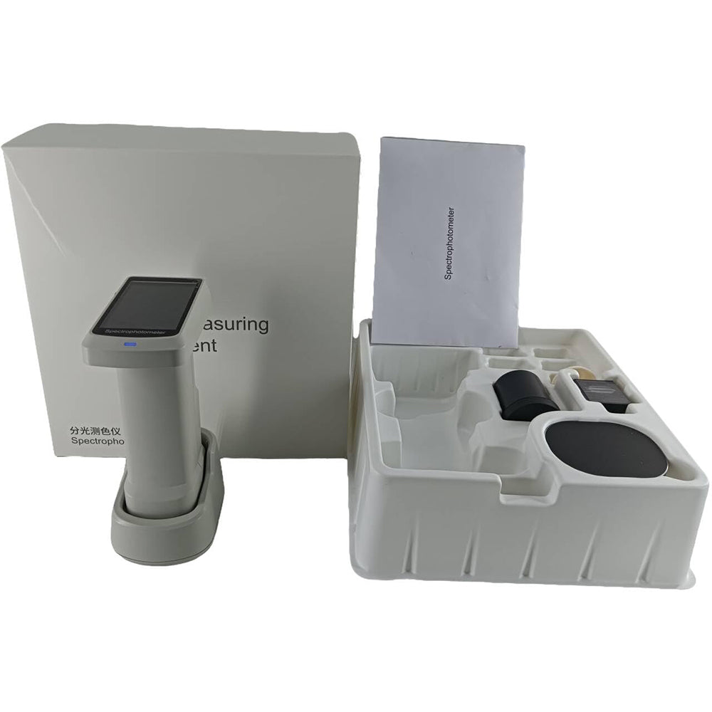 VTSYIQI Spectrophotometer Portable Spectrocolorimeter Spectrophotometer Analysis with Ultra-high Repeatability Auto Calibration Accuracy 0.04 Aperture Φ8mm Φ11mm 10000 Data Storage