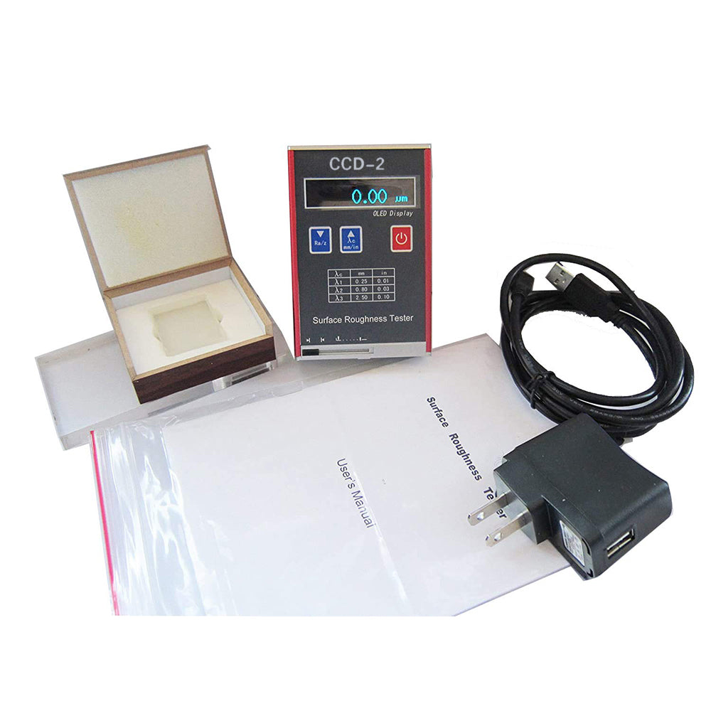 VTSYIQI Surface Roughness Gauge Meter Surface Roughness Tester with Indication Accuracy 0.01μm Stroke Length 6mm Testing Parameters (µm）Ra Rz Rq Rt Measuring Range Ra Rq 0.05~15.0μm Rz Rt 0.1~50.0μm