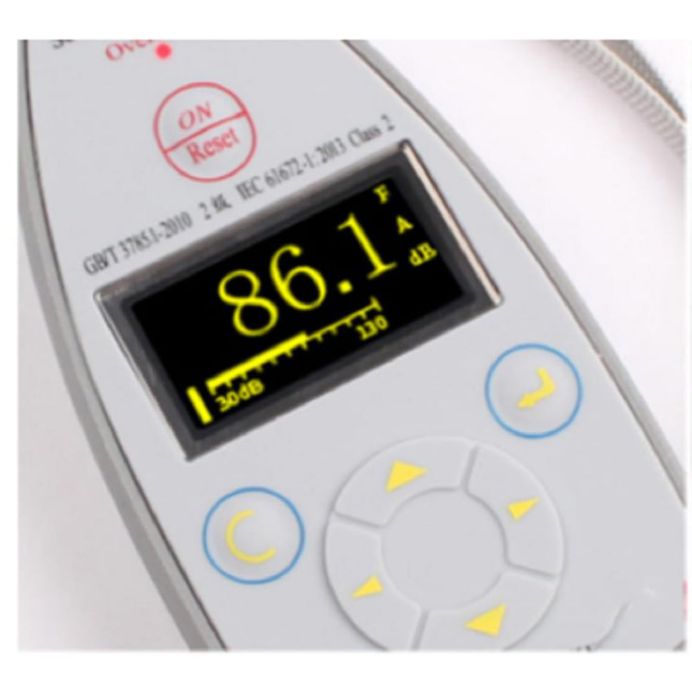 VTSYIQI Class 2 Decibel Meter Integrating Sound Level Tester Handheld Class 2 Noise Decibel Meter with Self-generated Noise<25dBA 8000 Groups Data Storage Range 20Hz-12.5kHz 30dB(A)-130dB(A)