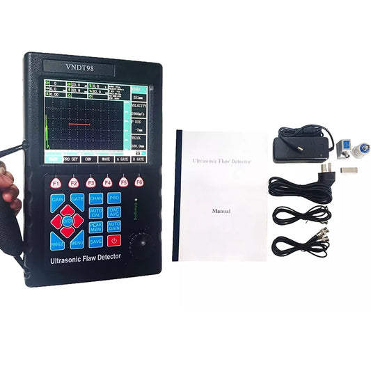 VTSYIQI Ultrasonic Flaw Detector Machine NDT Ultrasonic Flaw Detector with USB Cable B Scan Mode IP65 Range 0 to 10000mm Frequency 0.2 to 20MHz Velocity 1000 to 15000m/s Vertical Error ≤3% Horizontal Error ≤0.1%