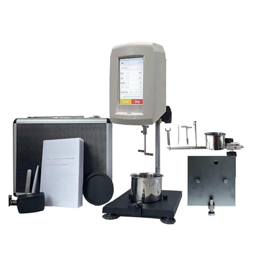 VTSYIQI Touch Screen Stormer Viscometer with Range 40.2KU to 141.0KU KU CP G ℃ Value Accuracy ±1% for Ink Viscosity Test