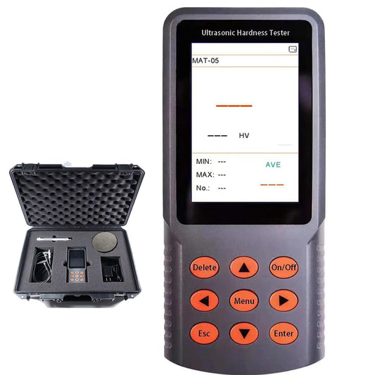 VTSYIQI Ultrasonic Hardness Tester Meter Gauge Instruments with 10kgf Manual Probe Maximum Test Surface Roughness Ra<15μm Test Force 98N Small Forgings Foundry Materials Weld Inspection